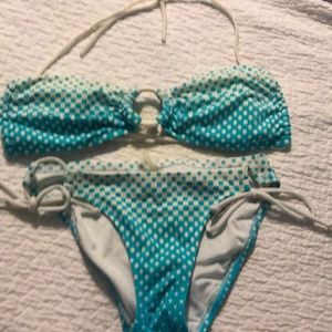 Victoria secret swimsuit bikini turquoise/white